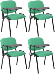 Set di 4 sedie Ken in tessuto con tavolo pieghevole verde