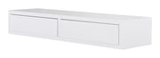 Mensola da Parete con 2 Cassetti 88,2x13,4x23,7 cm in Fibra di Legno Domino Maxi Bianco