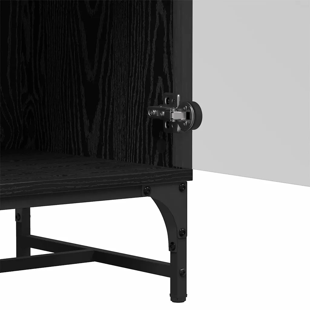 Credenza-Buffet-Armadio da cucina Rovere Nero 35 x 37 x 117 cm