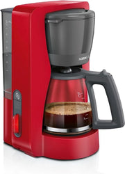 Filtro caffè elettrico 1200 W becher vetro 1,25 l per 10-15 tazze funzione di riscaldamento 60 minuti programma di intensificazione dell'aroma deontificazione mat ruggine