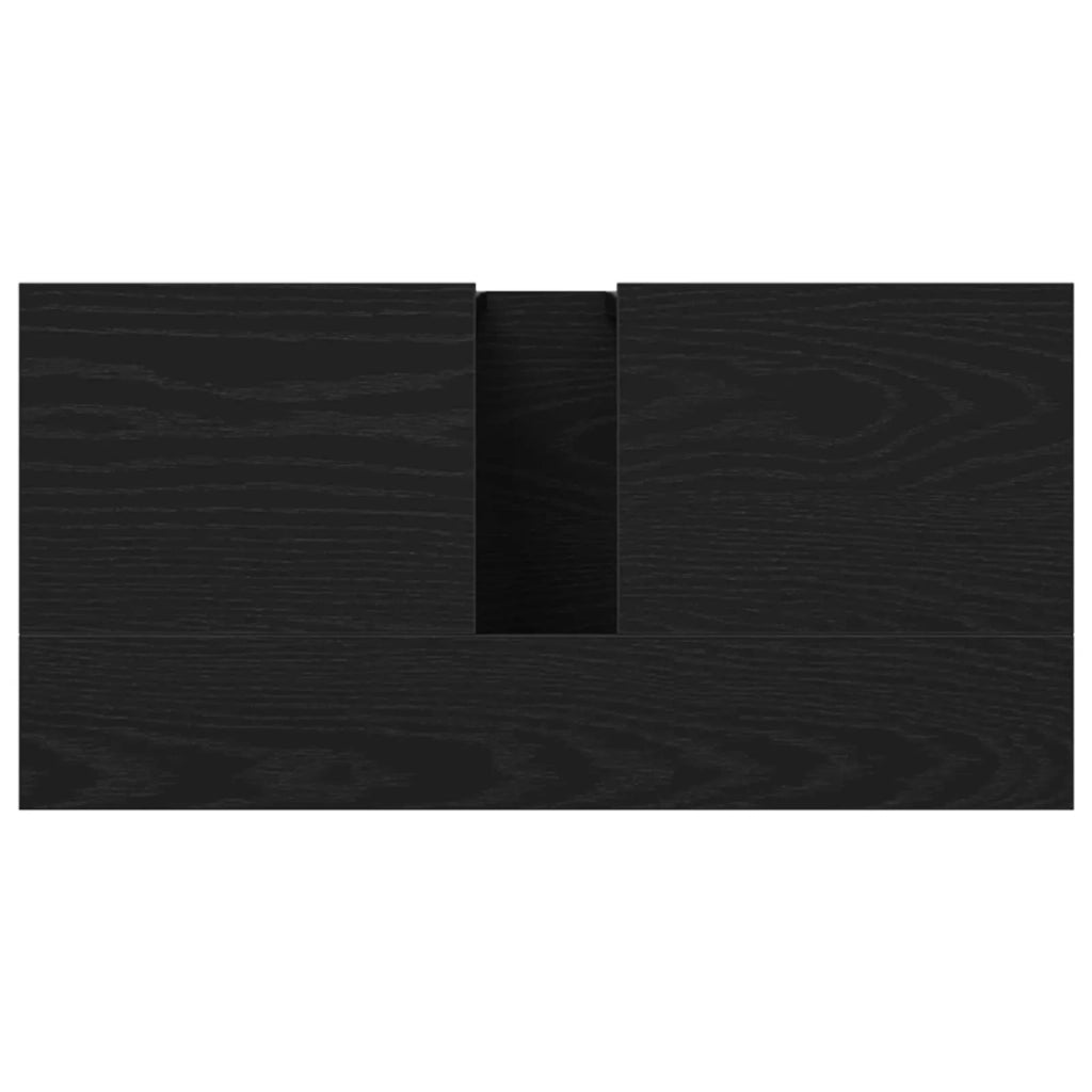 Armadio per Lavabo da Bagno Rovere Nero 60 x 30 x 60 cm 863118