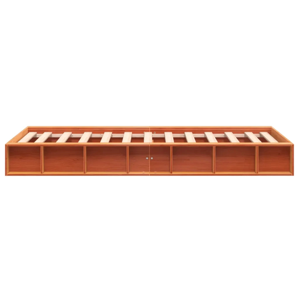 Letto senza Materasso Marrone Cera 100x200 cm in Legno di Pino 844430