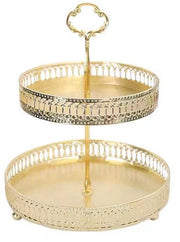 Piatto da Servire 2 in 1 Giallo - Scatola per Snack - Tavola di Servizio Decorativa - Costruzione Stabile - Piatto da Servire Spaziale
