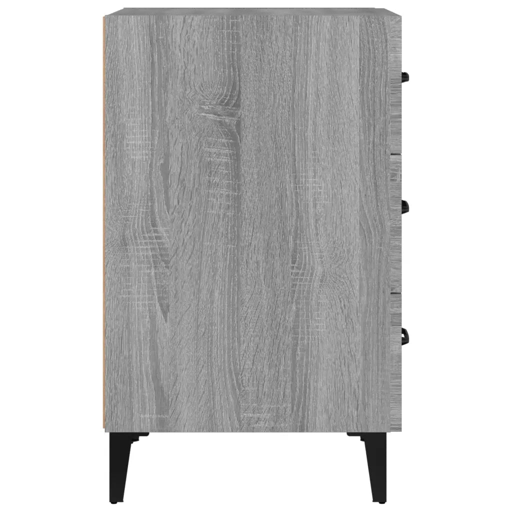 Comodino Grigio Sonoma 40x40x66 cm in Legno Multistrato cod mxl 30587