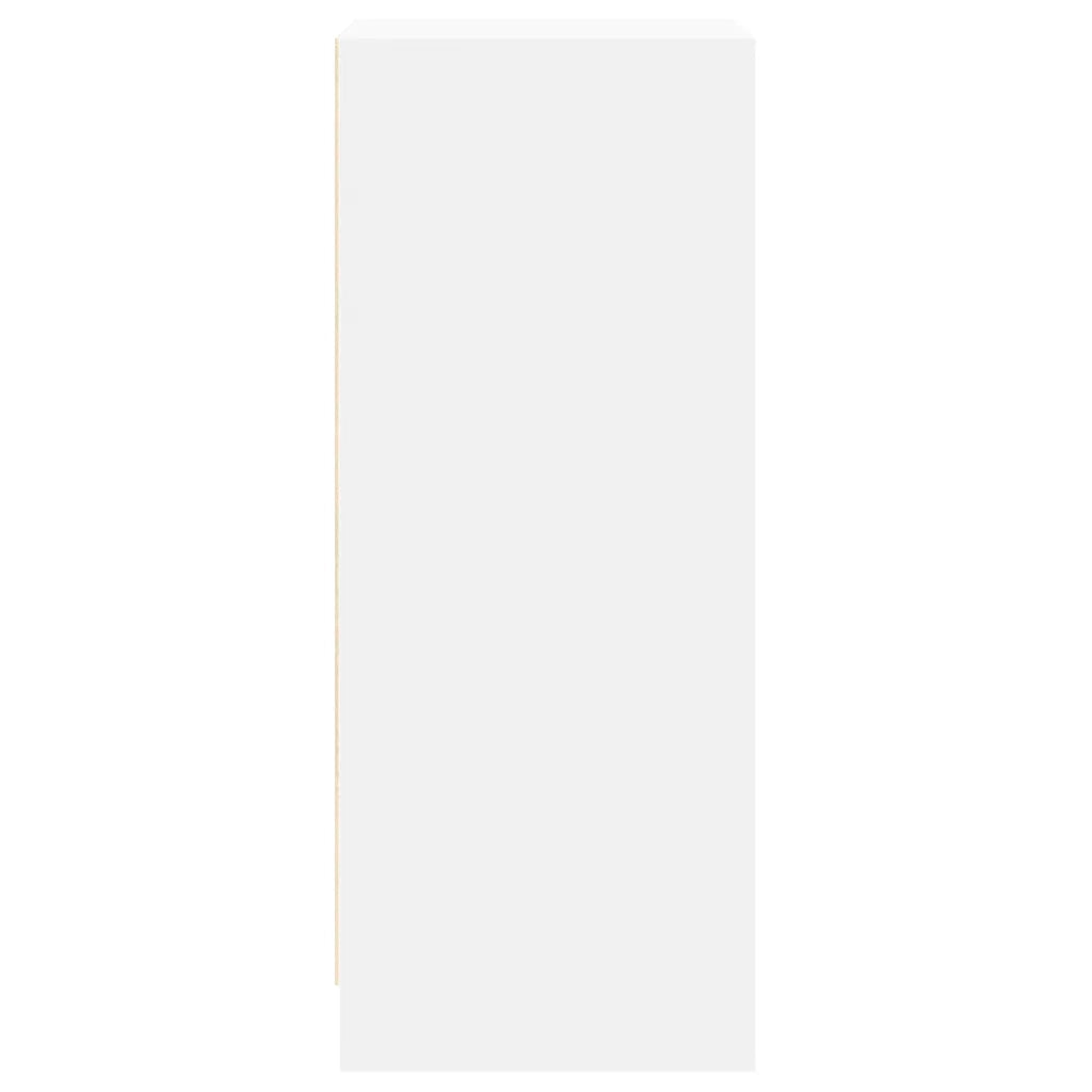 Credenza | Madia | Buffet da pranzo | Armadio da pranzo con LED Bianca 42,5x34x85 cm in Legno Multistrato