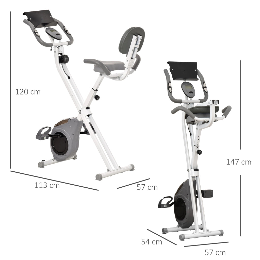 Bicicletta da camera magnetica pieghevole ¨C zephmum ¨C bianco grigio