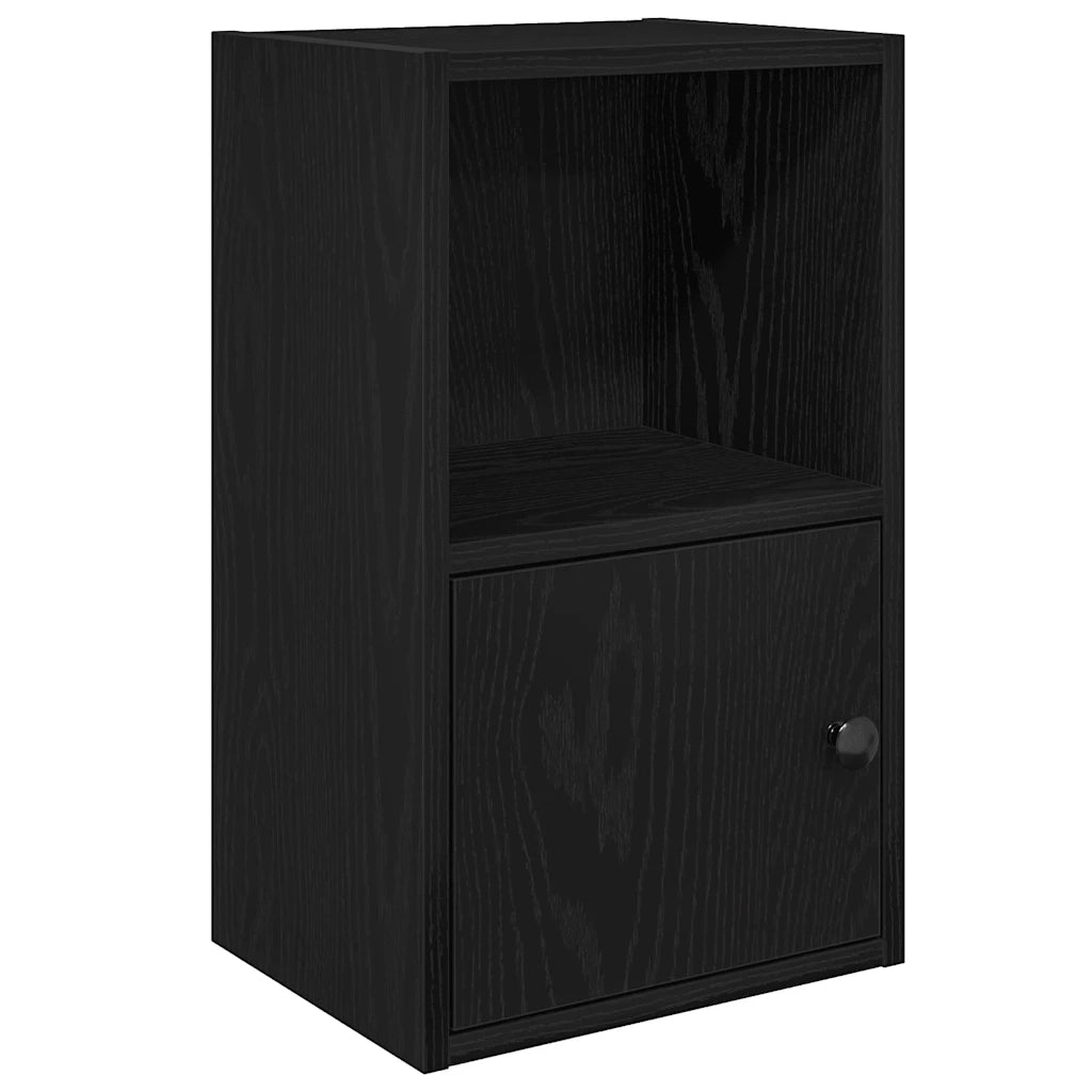 Libreria-Scaffale per Libri-Mobile di Stoccaggio Rovere Nero 31x24x52 cm in Legno Multistrato