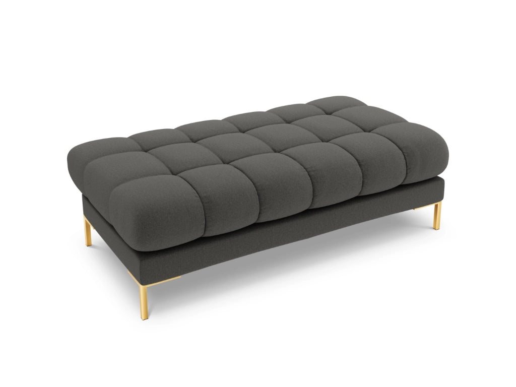 Cosmopolitan Design - Panca "Bali" 2 posti in tessuto strutturato grigio scuro 