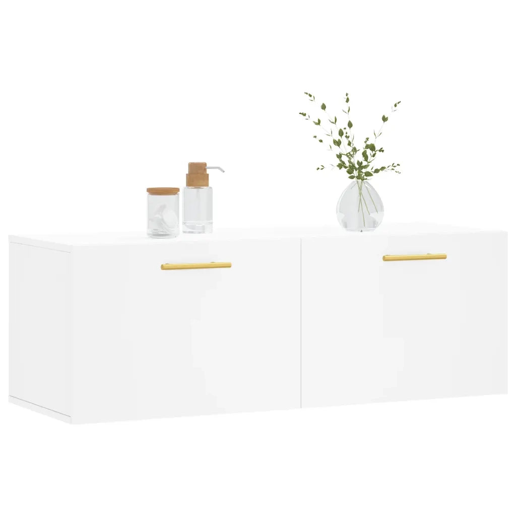 Mobile a Parete Bianco 100x36,5x35 cm in Legno Multistrato 830116