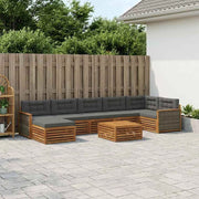 Set di divani da esterno 8 pz Naturale e Antracite 3383650