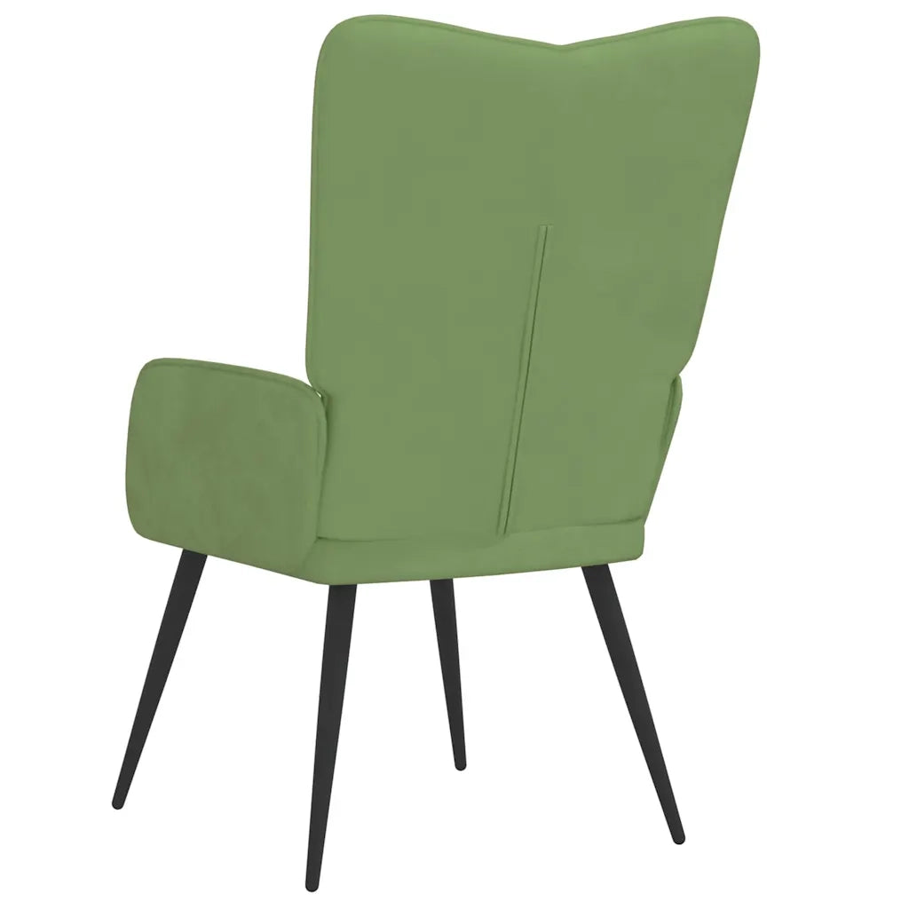 vidaXL Sedia Relax Verde Chiaro in Velluto