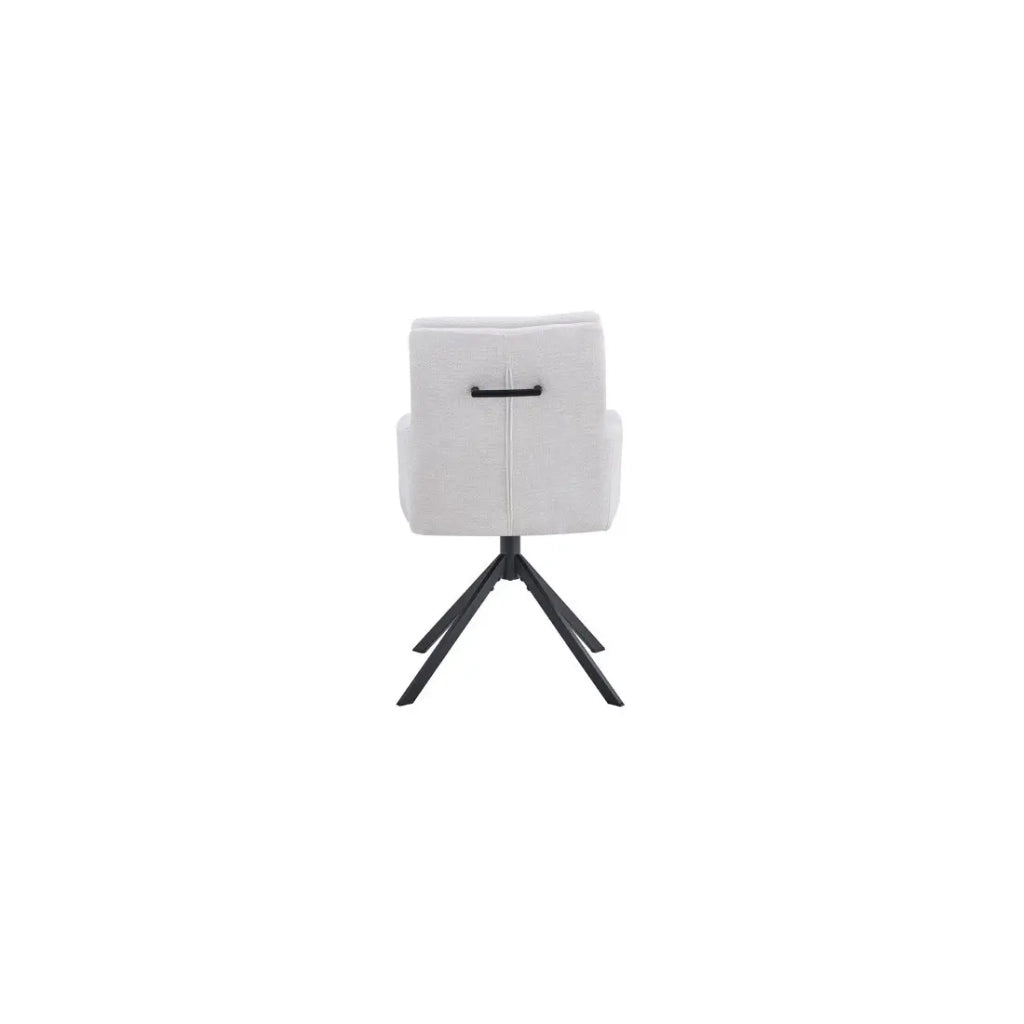 Sedia girevole PLUMO – Tessuto écru – L50 x H85 x P62 cm