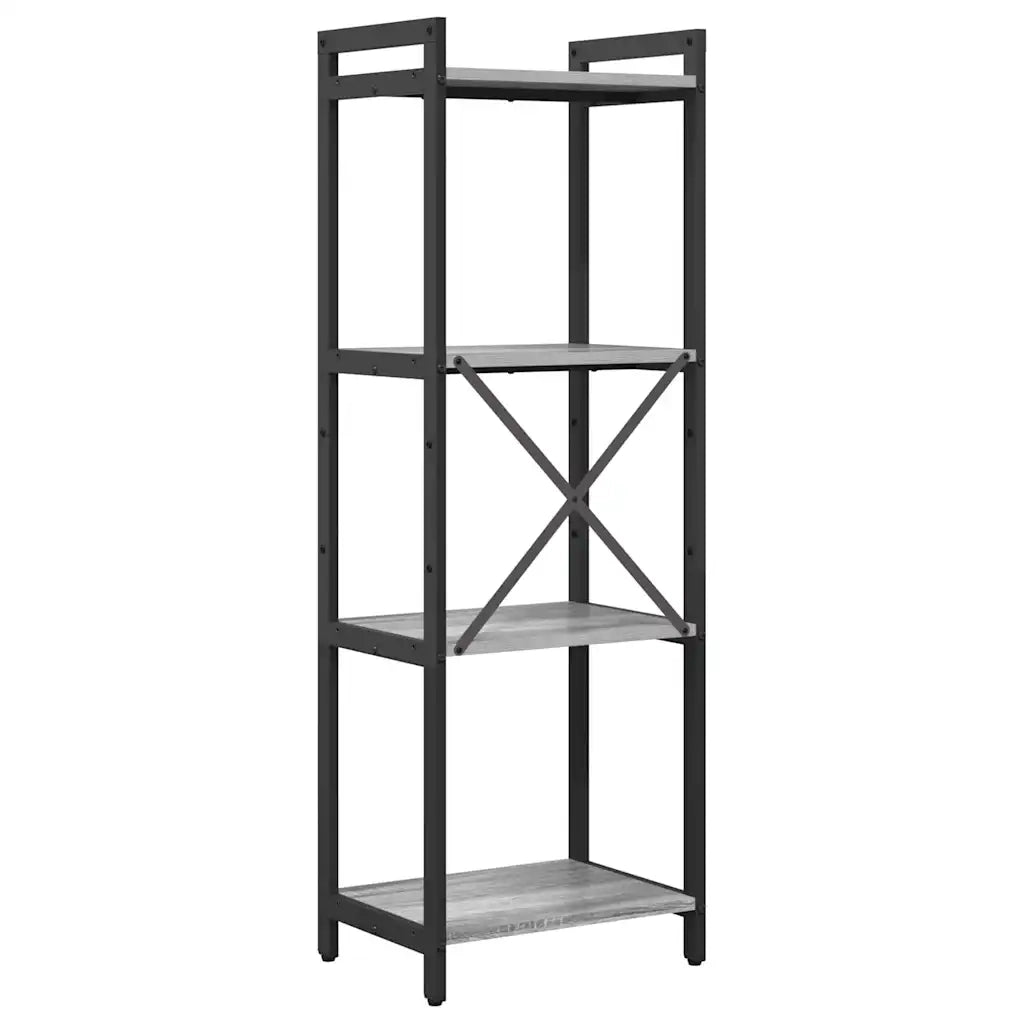 Libreria-Scaffale per Libri-Mobile di Stoccaggio Grigio sonoma 40 x 30 x 85 cm Legno multistrato 569589