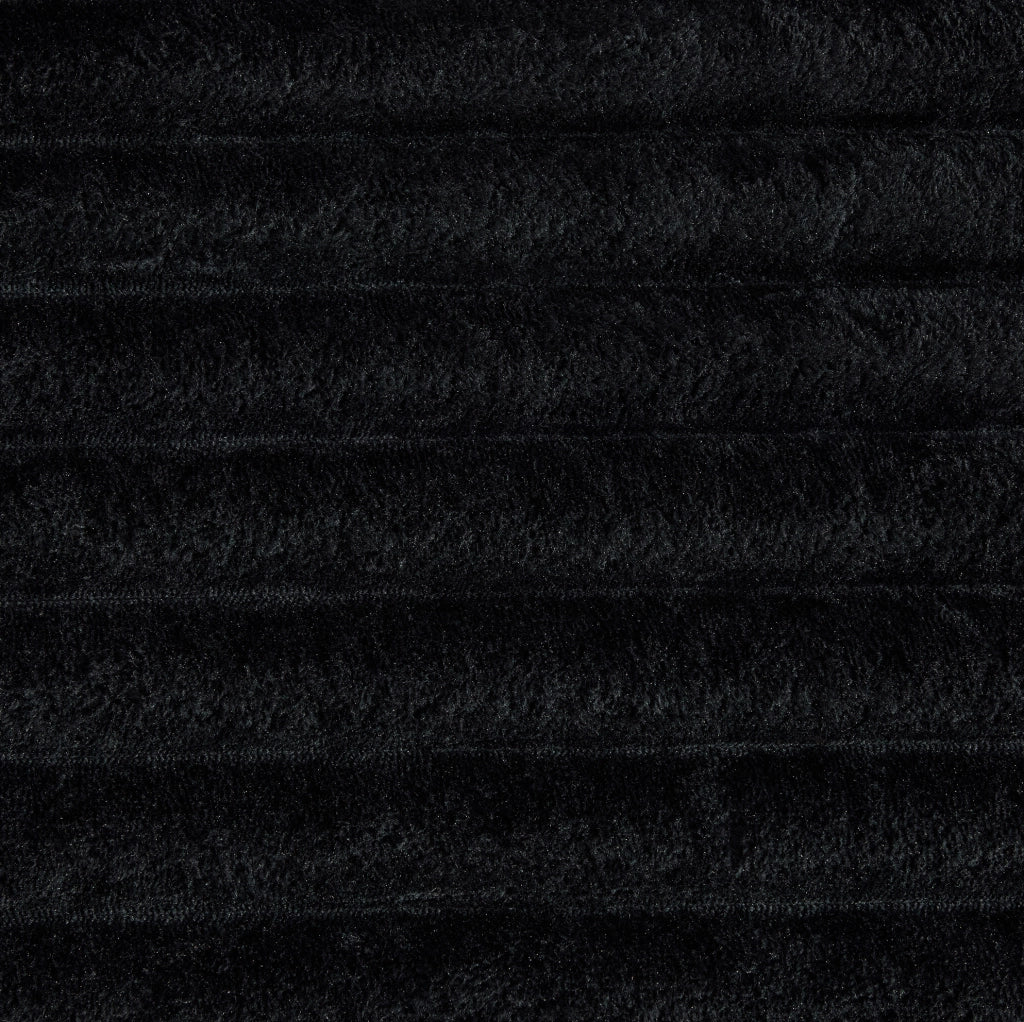 Divano modulare in tessuto a coste trasformabile in letto; 273x98x87 cm; nero