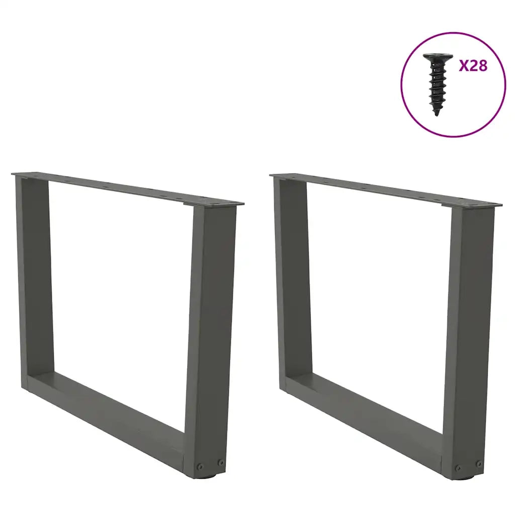 Gambe per Tavolino da CaffÃ¨ a Forma di V 2 pz Antracite 70x(42-43,3) cm Acciaio