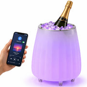 Glacette Secchiello Ghiaccio 3in1 Luci LED e Cassa Bluetooth Portaghiaccio 5L