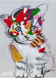 Biscottini Quadro olio su tela dipinto a mano 50x3x70 dare tocco L50xPR3xH70 L50xPR3xH70