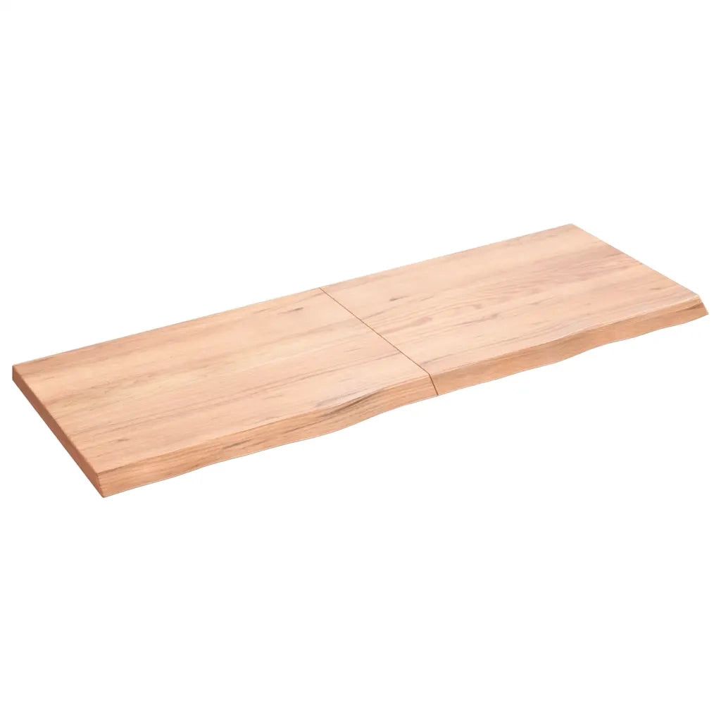 Piano Bagno Marrone 140x50x(2-4) cm Legno Massello Trattato 3156149