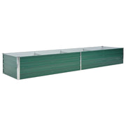 Fioriera rialzata per piante e fiori acciaio zincato 320 x 80 x 45 cm verde 02_0001112