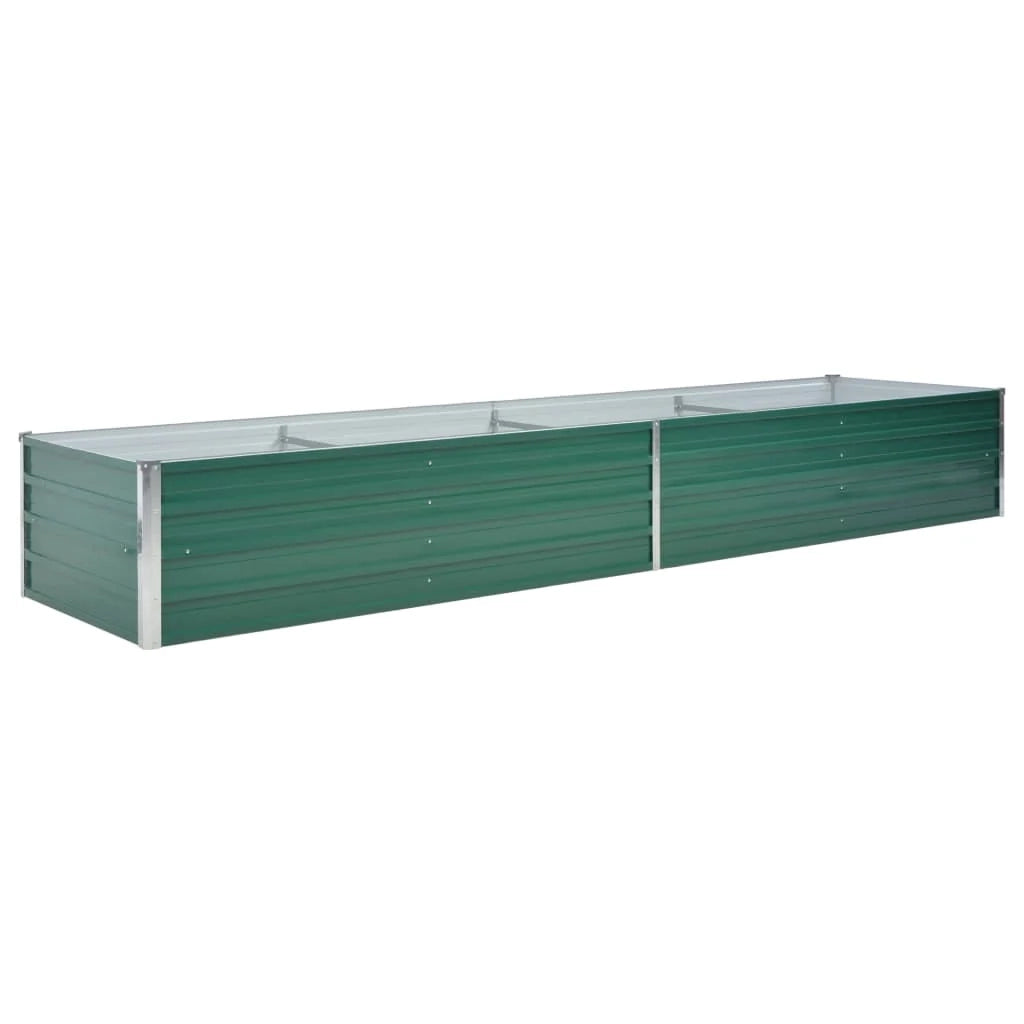 Fioriera rialzata per piante e fiori acciaio zincato 320 x 80 x 45 cm verde 02_0001112
