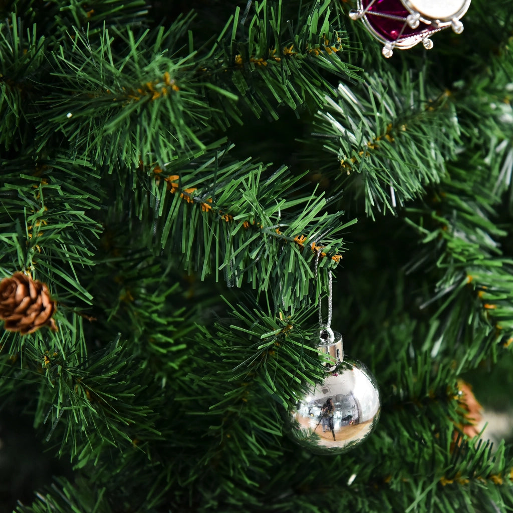 Albero di Natale Artificiale 180 cm Verde ¨C zephmum ¨C con 624 Rami e Decorazioni