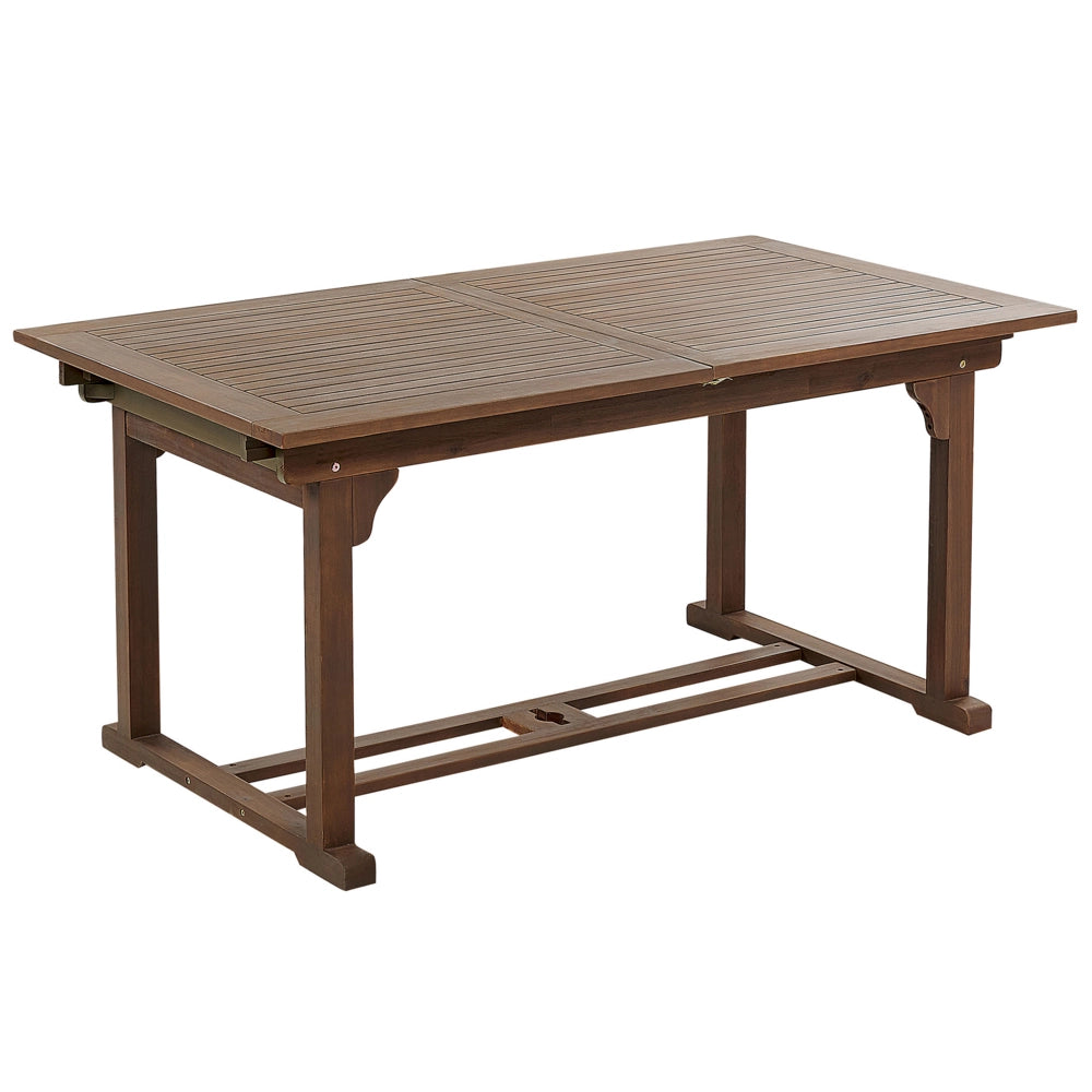 Set da giardino con 6 sedie in legno di acacia marrone scuro con schienale regolabile pieghevole in stile rustico