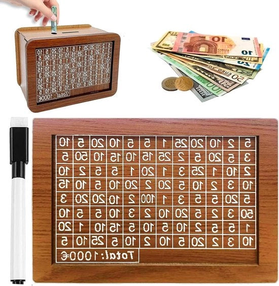 Polveriera per adulti con contatore di risparmio di legno utilizzabile a lungo termine per obiettivo di risparmio