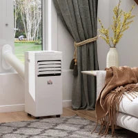 Condizionatore d'Aria Mobile, 7000BTU 3-in-1 Climatizzatore, Raffreddamento, Deumidificazione e Ventilazione, con Telecomando Timer 24h, 2 Velocità, per 10-15 m², Bianco