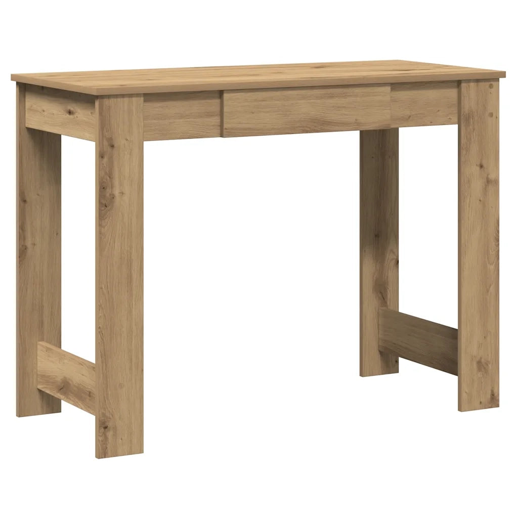 Scrivania Rovere Artigianale 100x45x75 cm in Legno Multistrato 860435