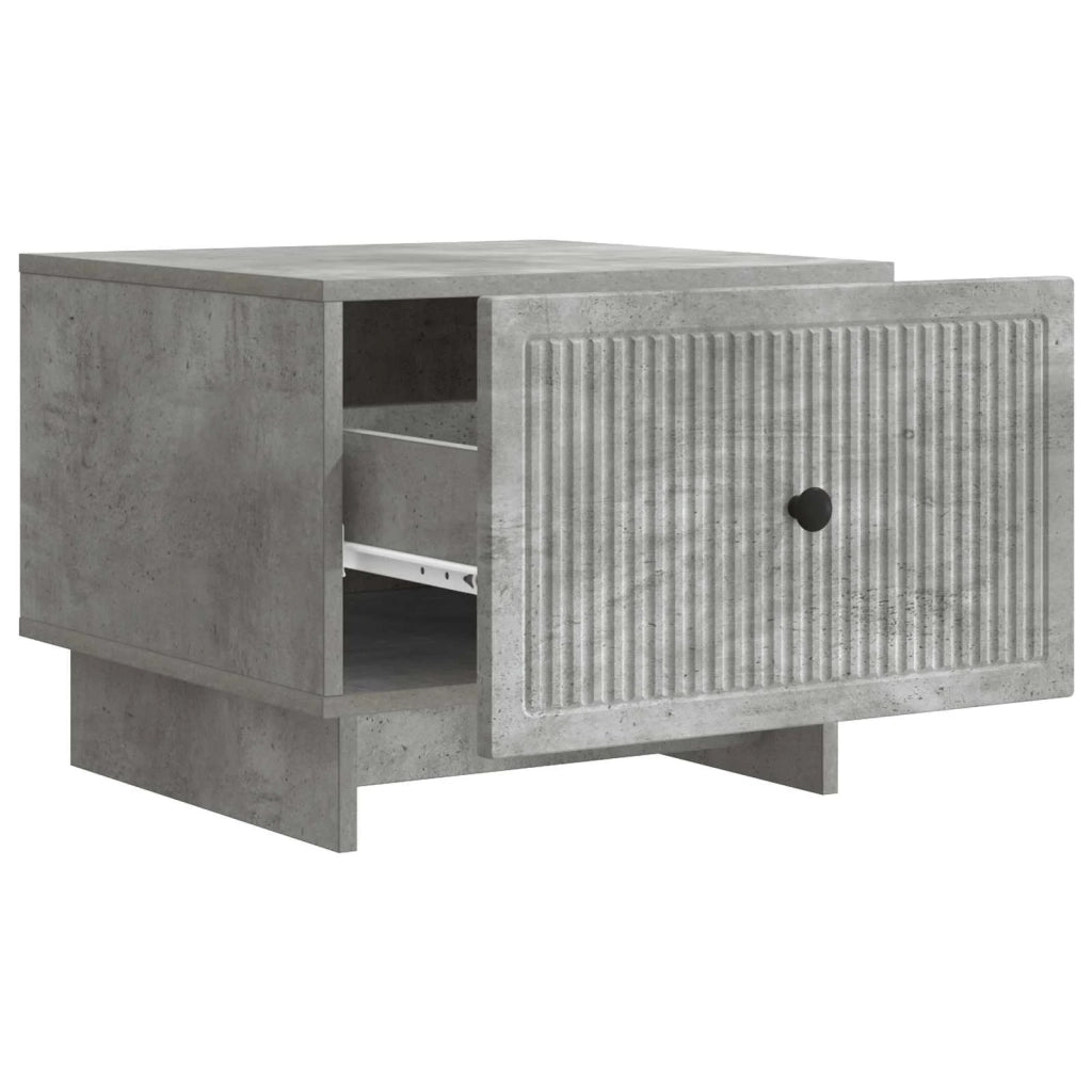 Tavolino da salotto con cassetto Grigio Cemento 49 x 50 x 40 cm