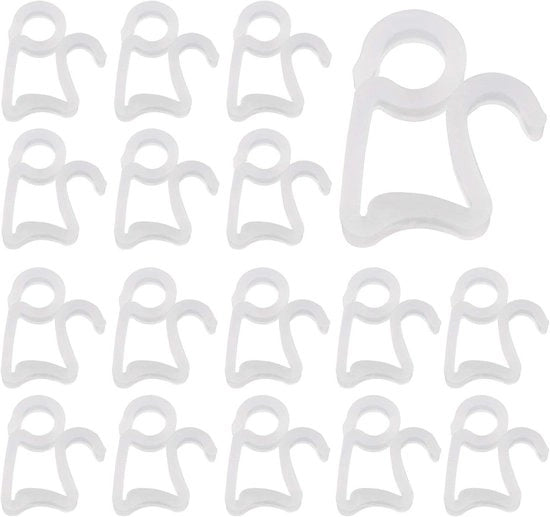 Set di 120 Clip per Decorazioni di Natale - Impugnature per Decorazioni di Natale da 120, adatte per Decorazioni Outdoor con LED, Bianche