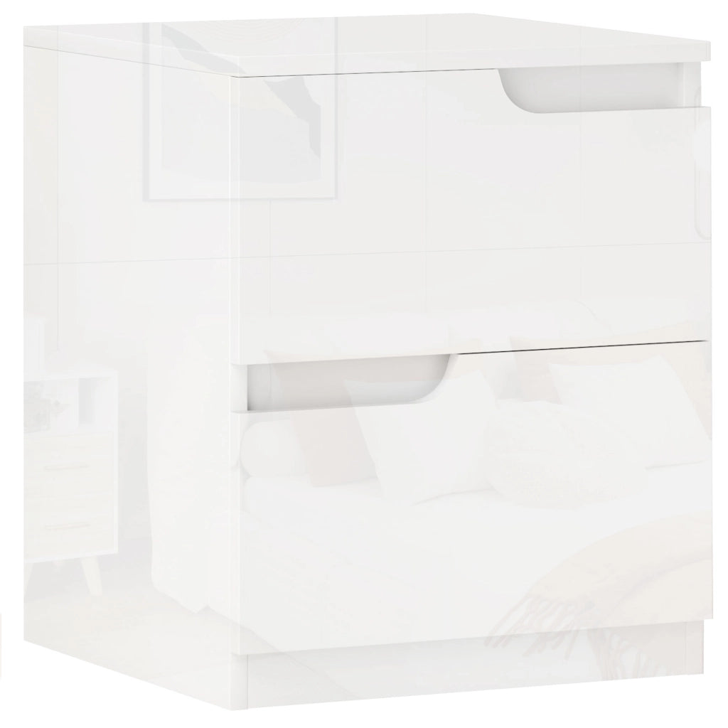 Comodino con cassetti ¨C Zephmum ¨C Bianco 50x50x