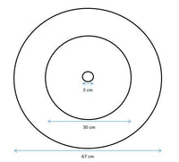 Sfera Cascata Artificiale da Giardino con LED Ø30 cm in Acciaio Inox con Pompa