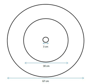 Sfera Cascata Artificiale da Giardino con LED Ø30 cm in Acciaio Inox con Pompa