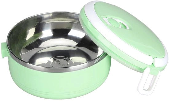 Scatola di conservazione termica a isolamento geotermico - Stomaco di acciaio inossidabile - Rond - Per uso domestico/scuola/ufficio - Duraturo e sicuro per alimenti
