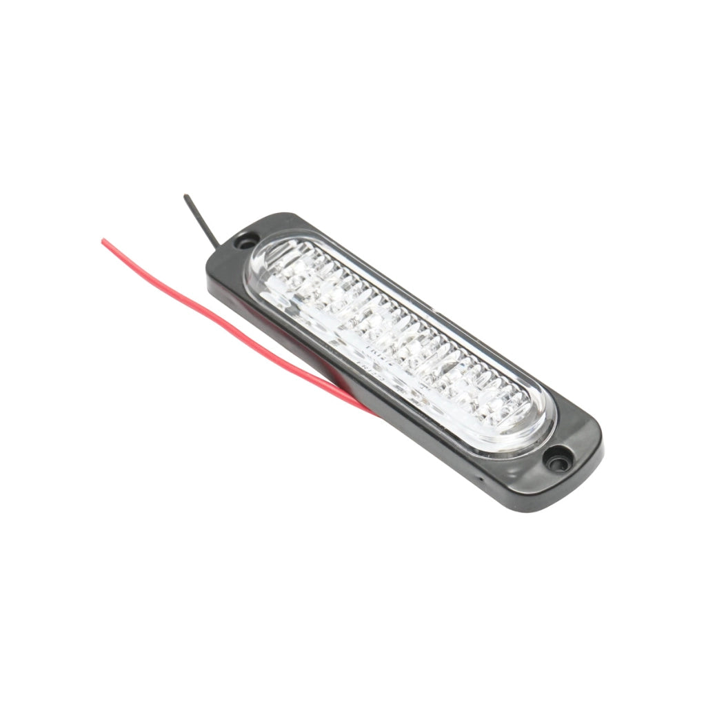 Lampada laterale stroboscopica LED bianca, 113 mm, 12V-24V, FR1272W, Breckner Germany