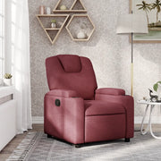 Divano Sedia-Poltrona Reclinabile in Tessuto Rosso Vino 386096