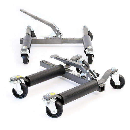 Martinetti per manovra auto con ruote Set da 2 Max 566 kg l’uno Per pneumatici larghi 30cm