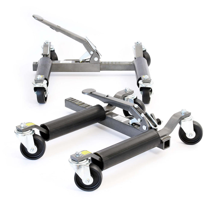 Martinetti per manovra auto con ruote Set da 2 Max 566 kg l’uno Per pneumatici larghi 30cm