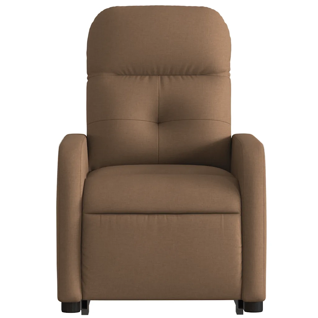 Poltrona Alzapersona Reclinabile Marrone in Tessuto 3206799