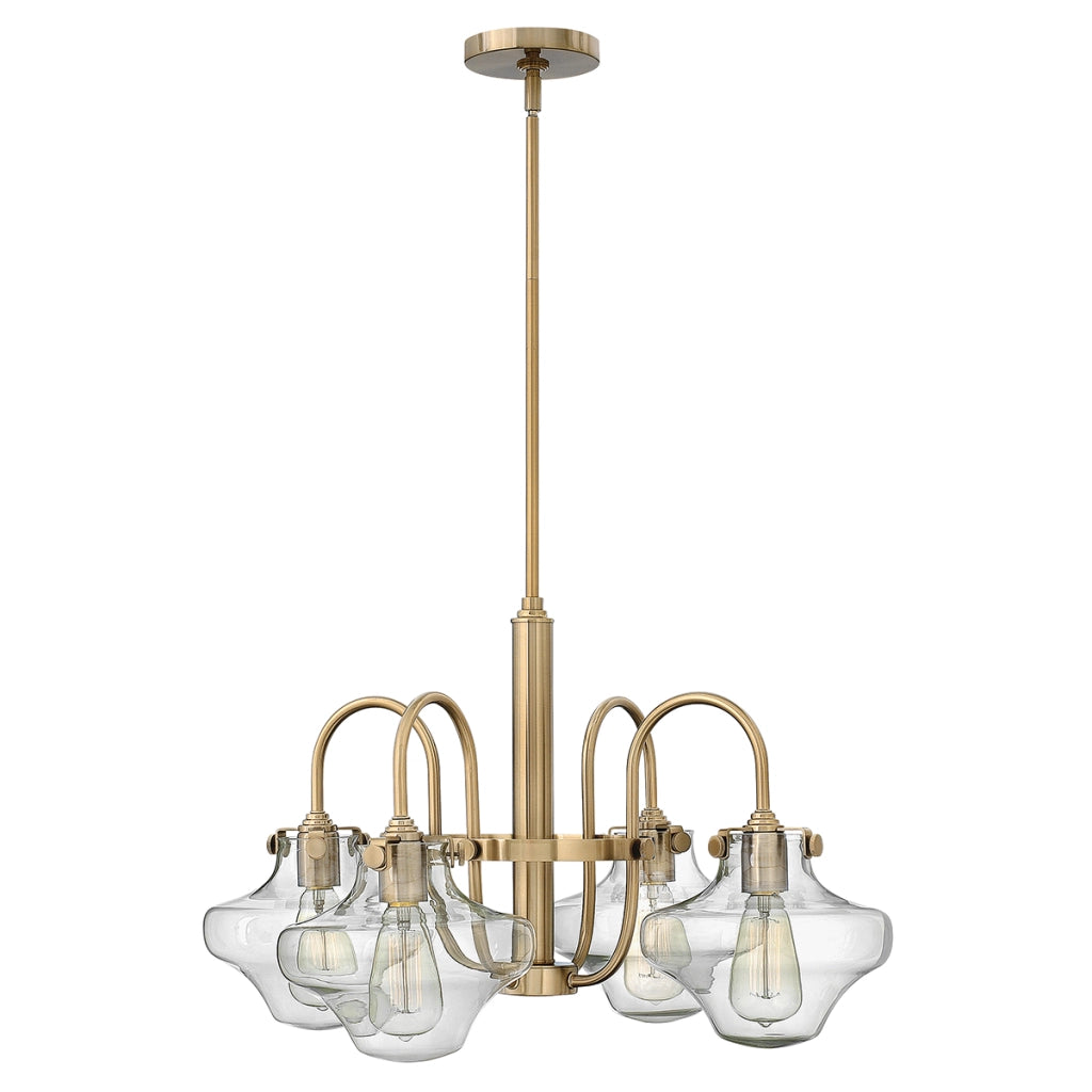 Lampadario Congress caramello spazzolato 4xE27 Hinkley