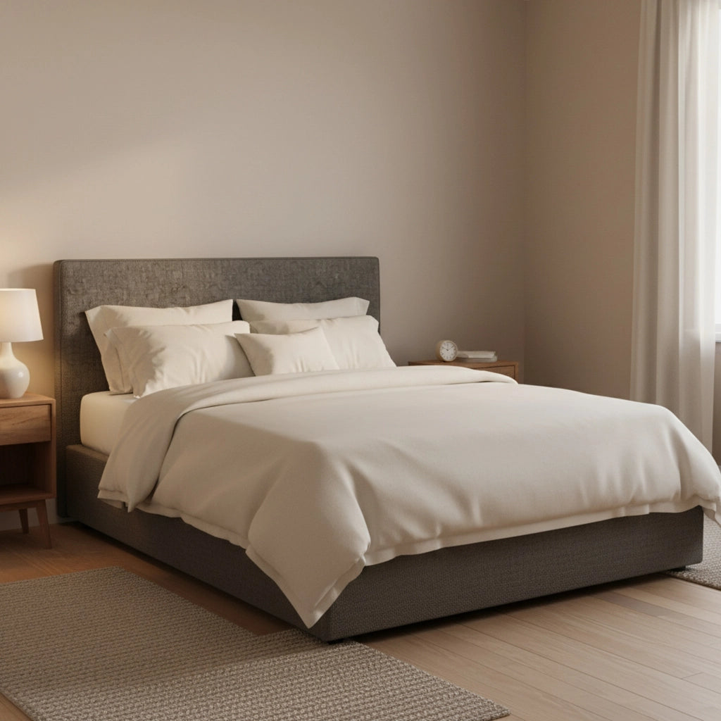 Carlisle, Letto Piazza e Mezza Sfoderabile Made in Italy, Grigio Tortora