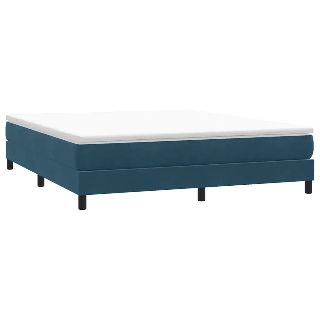Giroletto a Molle senza Materasso-Struttura Letto Blu Scuro 180x210 cm Velluto