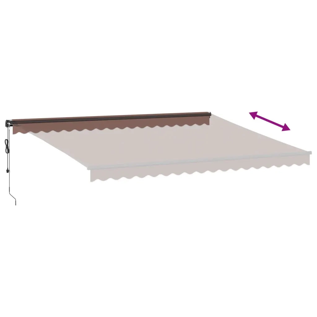 vidaXL Tenda da Sole Retrattile Automatica Marrone 450x350 cm