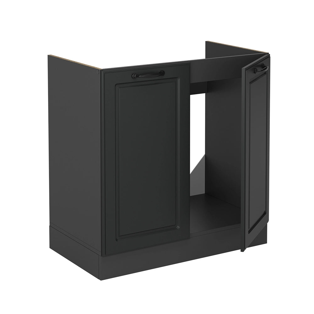Mobile lavello cucina R-Line Antracite rustico/Antracite 80 cm senza piano di lavoro Vicco