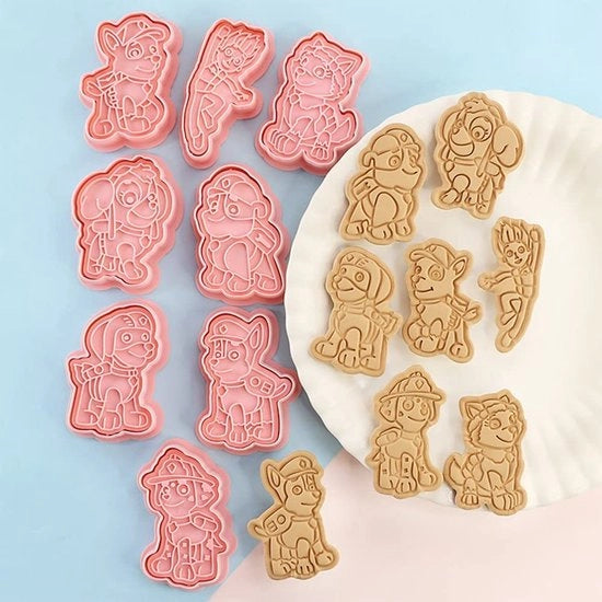 Set di stampi per biscotti per bambini, biscotti, set di stampi per dolci, decorazione per torte, decorazione per biscotti, stampo per biscotti a forma di cioccolato (rosa)