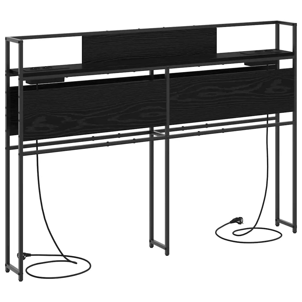vidaXL Testata contenitore Rovere nero 160 cm Legno multistrato