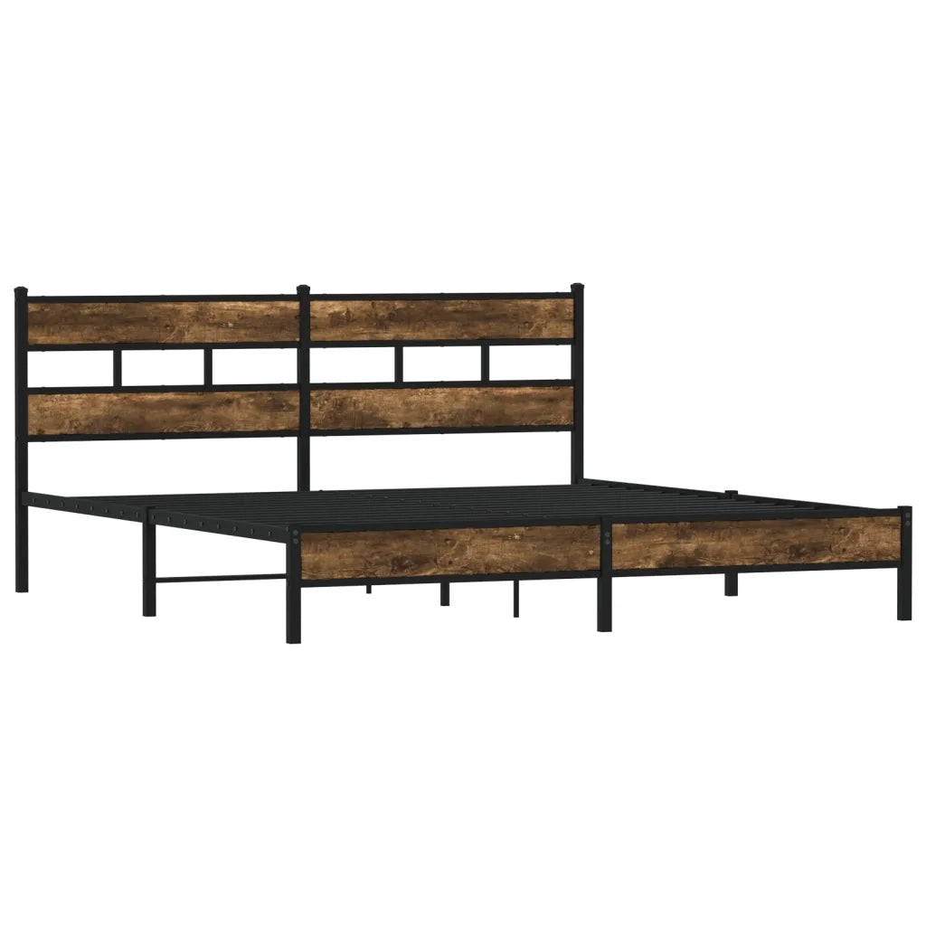 Giroletto senza Materaso in Metallo Rovere Fumo 183x213 cm 3308483