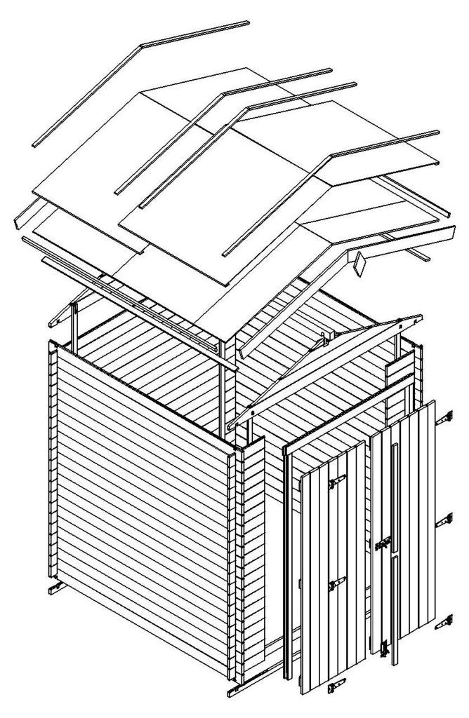 Casetta da Giardino in Legno 2,82 m² – TIMBELA M320C1