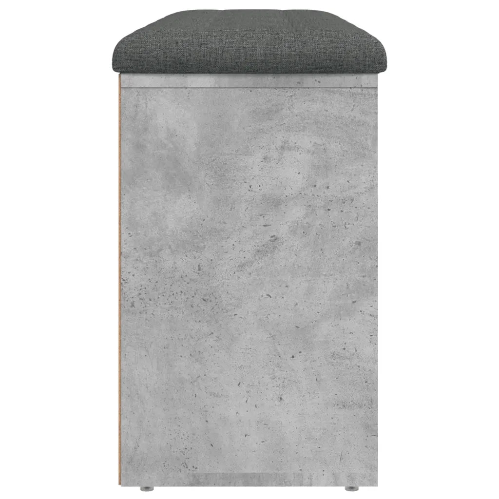 Panca Porta Scarpe-Sgabello-Panca Scarpiera Grigio Cemento 102x32x50cm Legno Multistrato 392788